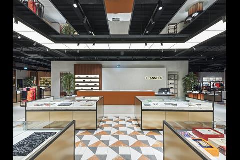 Display cabinets in Flannels Blanchardstown store